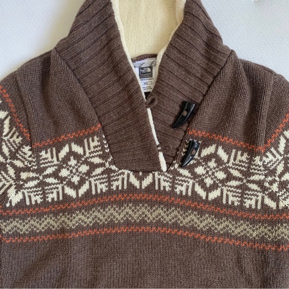 North Face Brown Fairisle Knit Sweater - Picture 1 of 6